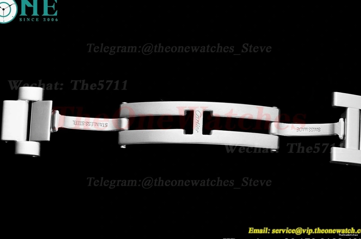 Cartier Quartz SS Pasha 30mm De Ladies Dial AF White SS 1224